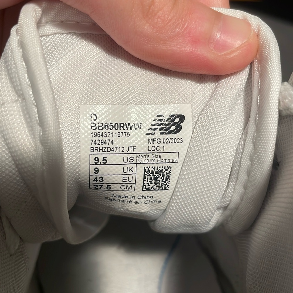 New Balance 650 triple white
